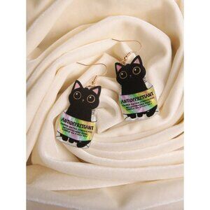 Women Funky Jewelry Funny Cute Statement Acrylic Resin Drop Dangle Earrings